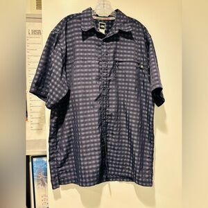 The North Face Men's Dark Blue Plaid Shirt